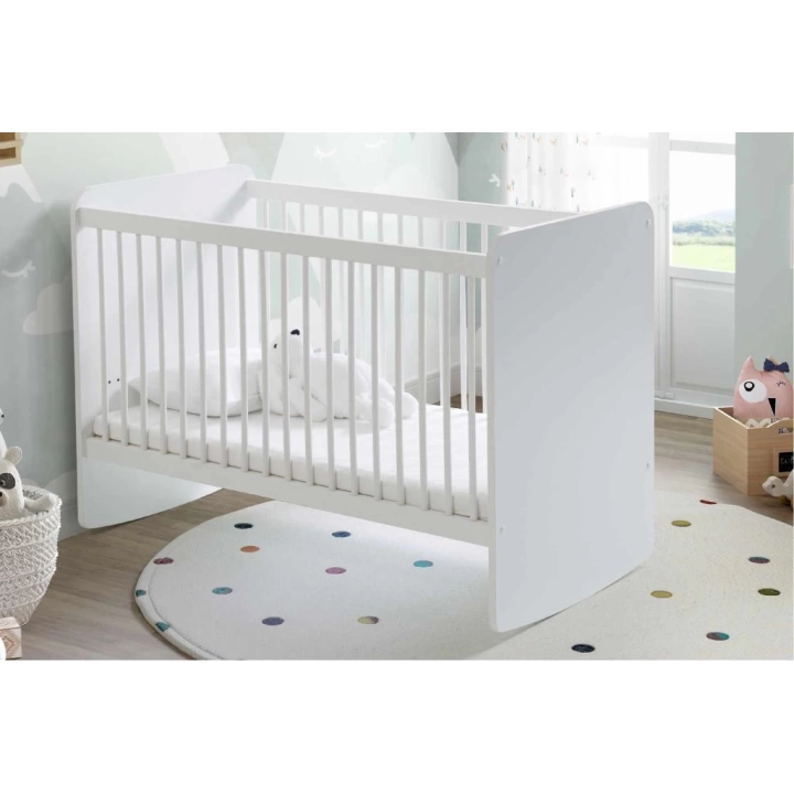 BFS   Babywhen Pratik Kademeli Sallanır Beşik 60x120 Beyaz