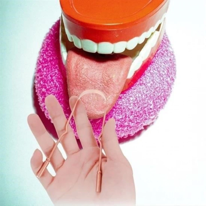BFS  Bakır Oil Pulling Yağ Çekme Dil Plak Temizleme Aleti Dil Fırçası Sıyırıcı Dil Kaşığı