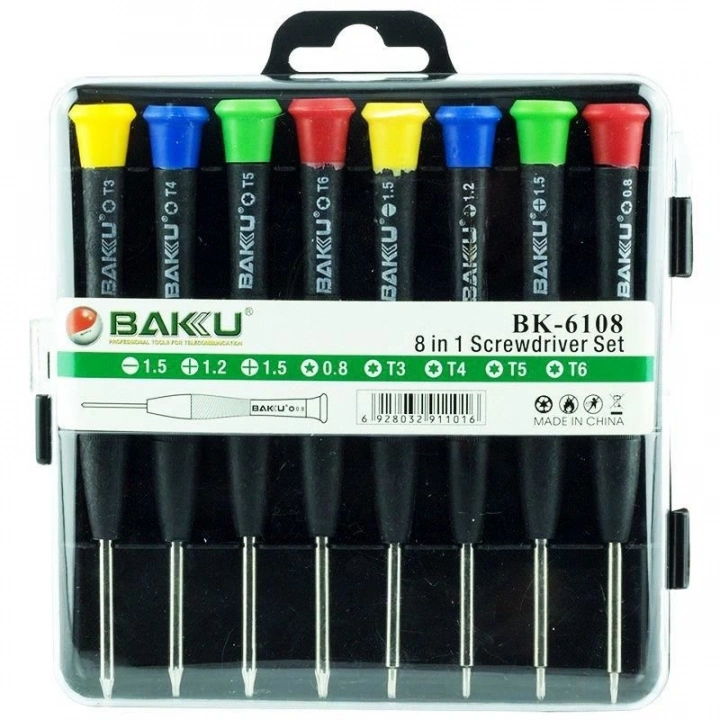 BFS Baku BK-6108 Hassas 8 Parça Tornavida Seti