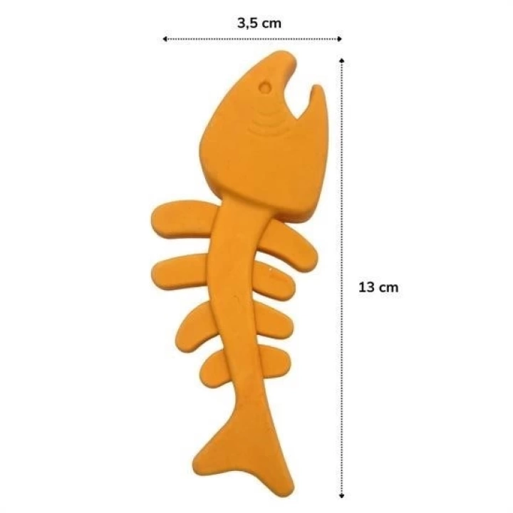 BFS  Balık Kemiği İskelet Şekilli Renkli Plastik Kedi Oyuncağı