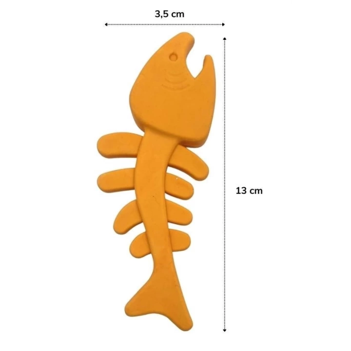 BFS  Balık Kemiği İskelet Şekilli Renkli Plastik Kedi Oyuncağı