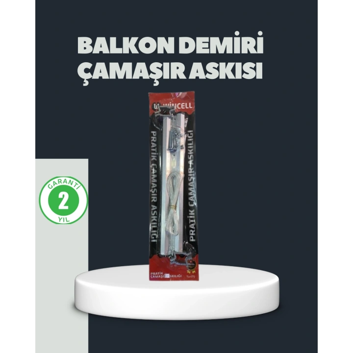 BFS Balkon Demiri Çamaşır Askısı Kare Demirlere Uygun Dayanıklı Tasarım