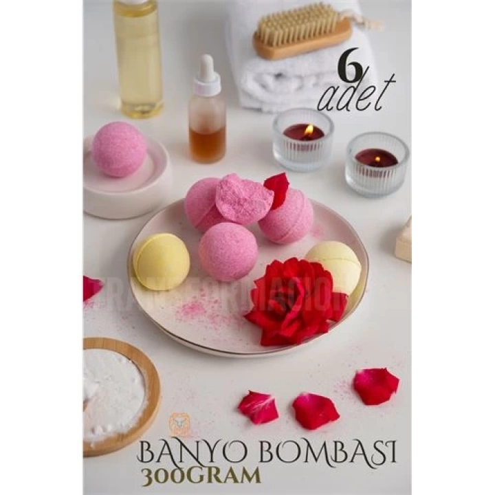 BFS  Banyo Bombası Jakuzi Küvet Banyo Bombası Topu 6 adet 300 Gr
