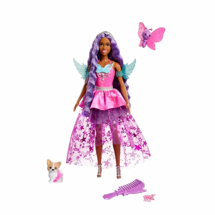 BFS   Barbie Sihirli Dokunuş Peri Masalı Elbiseli Bebek HLC31
