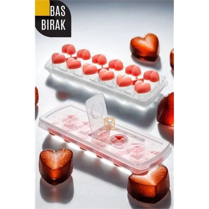 BFS Bas-Bırak Kapaklı Silikon Buz Kalıbı