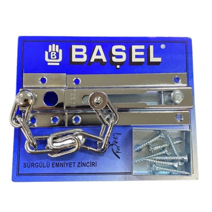 BFS Başel Sürgülü Kapı Emniyet Zinciri Krom