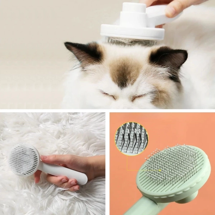 BFS  Basmalı Kedi Köpek Tüy Toparlayıcı Masaj Etkili Pet Fırçası