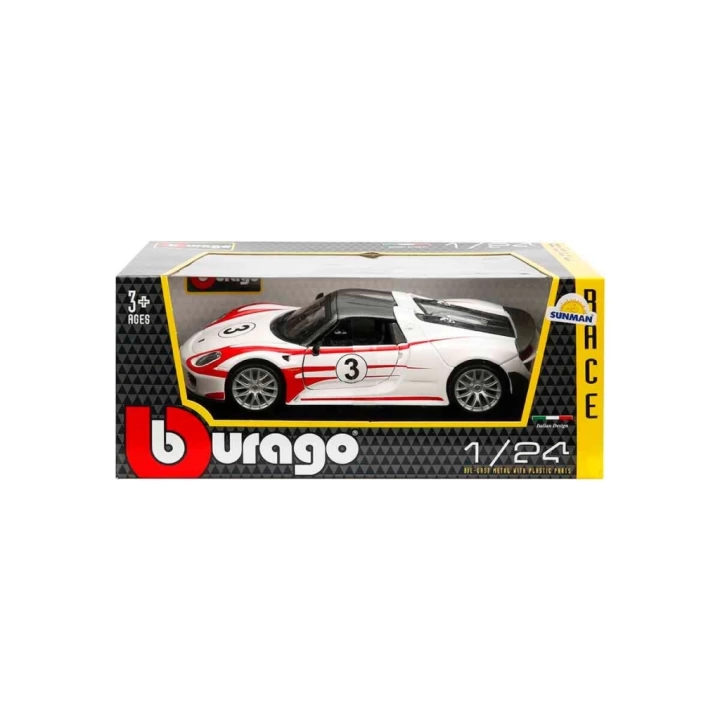 BFS  Bburago 1:24 Porsche 918 Spyder Model Araba 18-28009