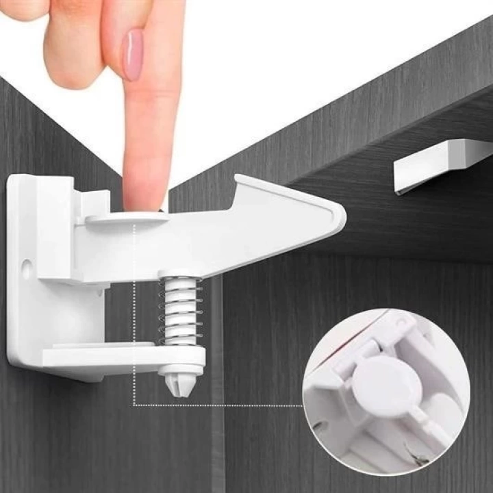 BFS  Bebek Çocuk Güvenliği Korumalı Yapışkan Çekmece ve Dolap İçin Tutucu Gizli Güvenlik Kilidi