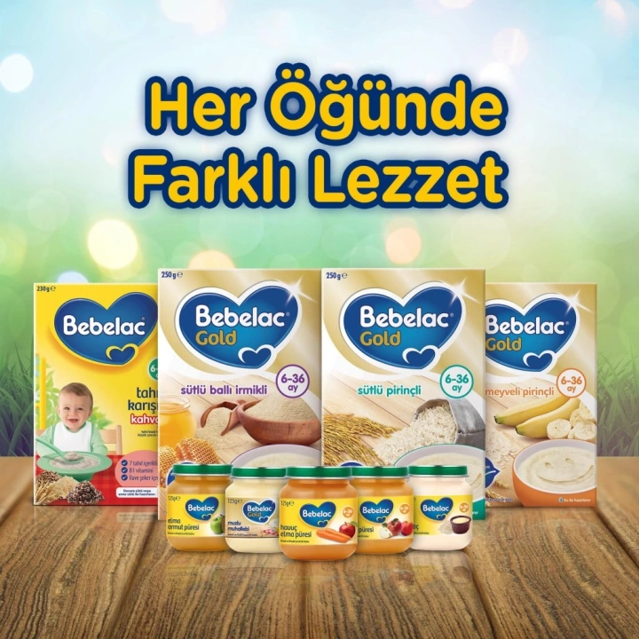 BFS   Bebelac Elma Şeftali Püresi Kavanoz Maması 125 Gr