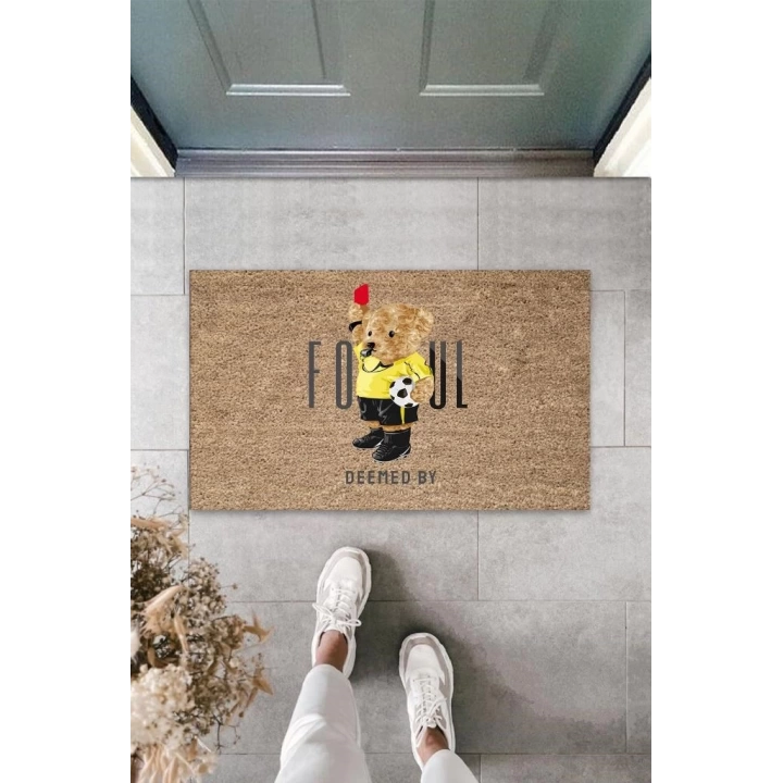 BFS Bej Kapı Önü Paspası Hakem Ayıcık Desen  K-3344