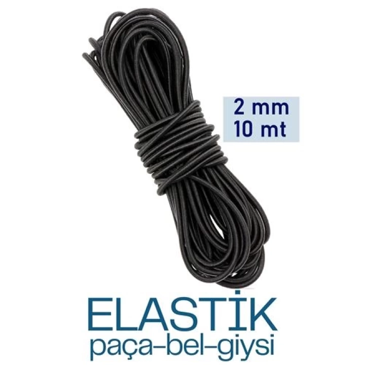 BFS Bel Paça Giysi Lastiği 2 mm 10 Mt SİYAH