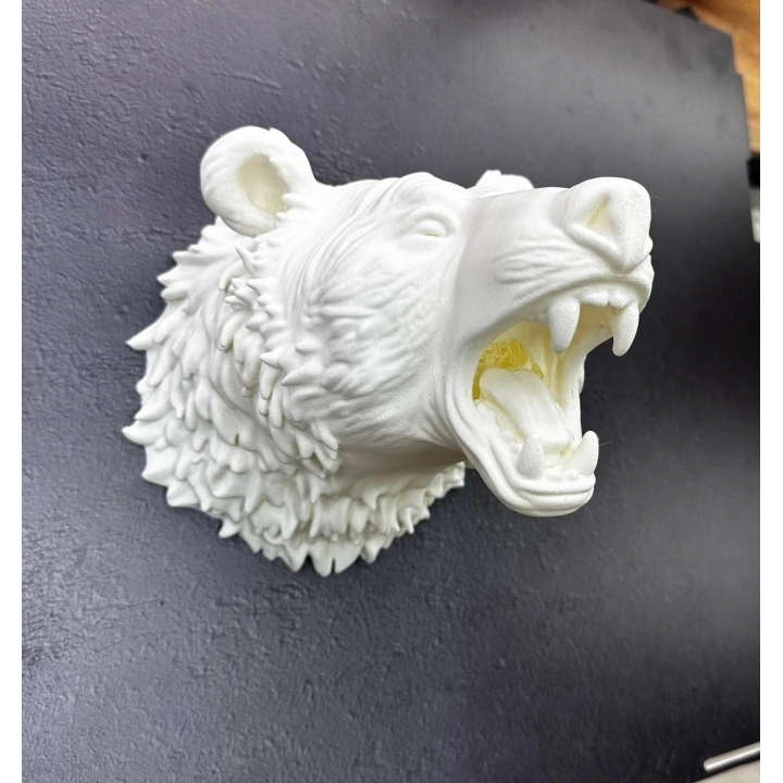BFS Beyaz Renk 3D Ayı Başı Duvar Dekoru