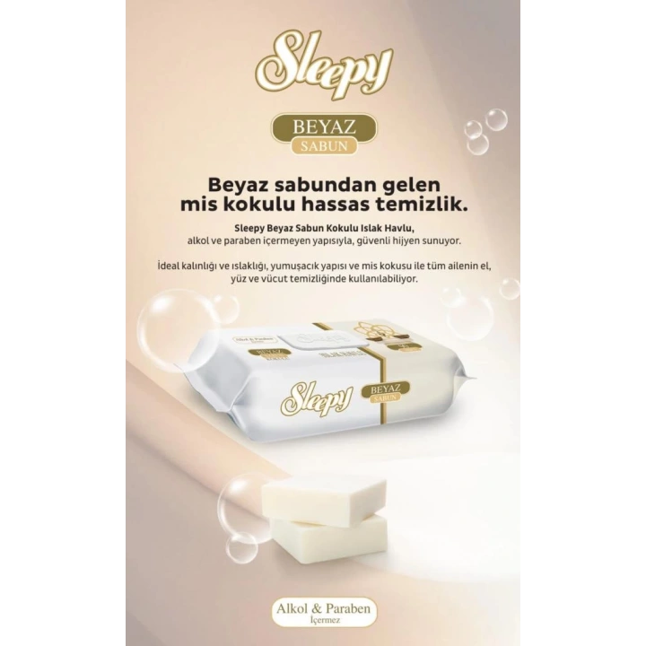 BFS    Beyaz Sabun Kokulu Islak Havlu Mendil 90 Adet