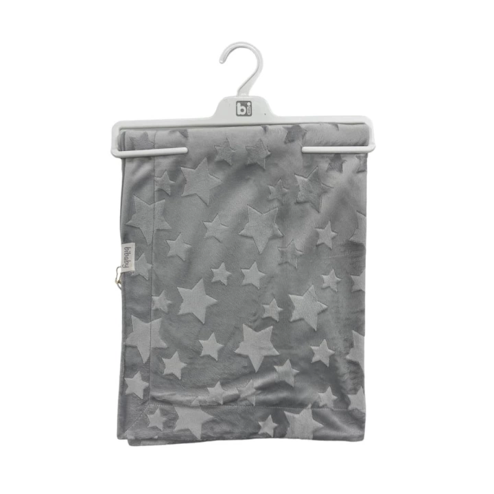 BFS    Bibaby Jacquard Star 82x90 Battaniye 64726 Grey