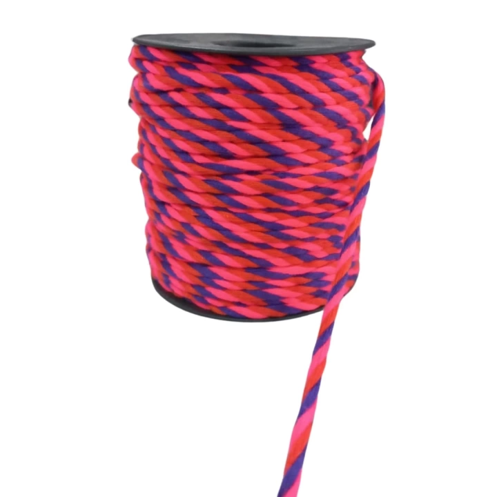 BFS Bileklik ipi, Hediye Paketleme ipi, Şans, Bereket, Aşk, Şifa, Güç 10 mm Pamuk  10 metre Fuşya