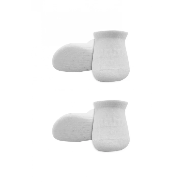 BFS  Bistyle 2Li Sneakers Kaymaz Basic Penye Çorap BS20103 Beyaz Beyaz