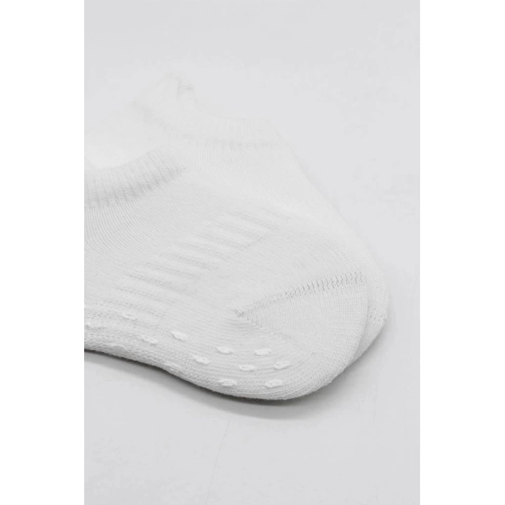 BFS  Bistyle 2Li Sneakers Kaymaz Basic Penye Çorap BS20103 Beyaz Beyaz