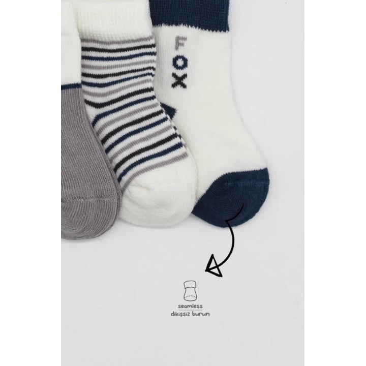 BFS   Bistyle 3Lü Penye Soket Çorap BS10109 Gri