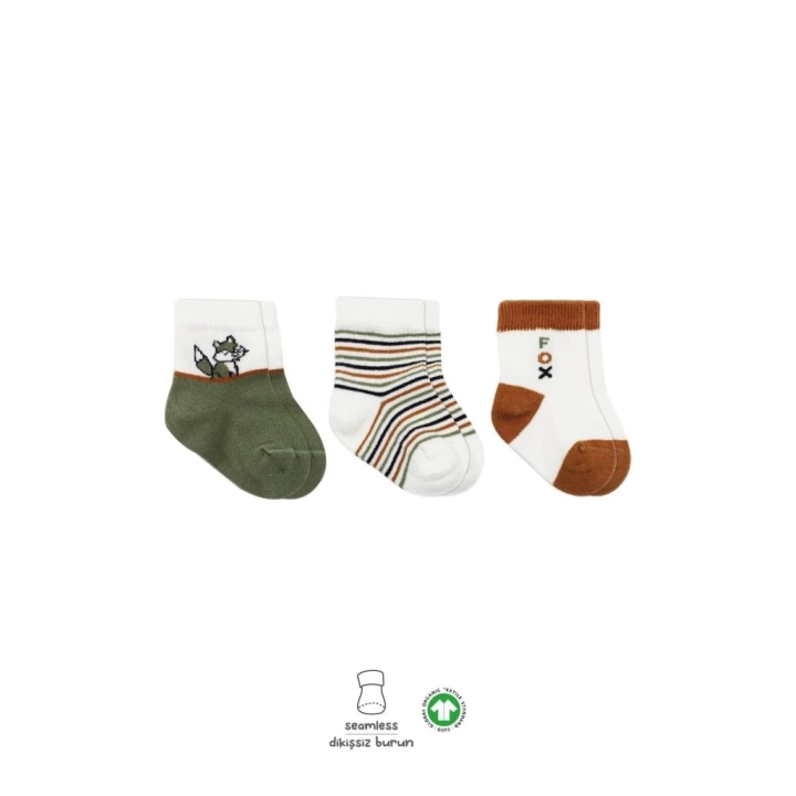 BFS   Bistyle 3Lü Penye Soket Çorap BS10109 Nil
