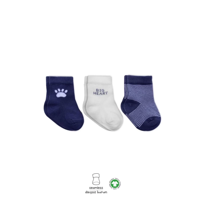 BFS   Bistyle 3Lü Penye Soket Çorap BS10110 İndigo