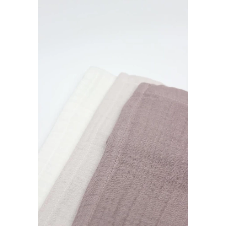 BFS  Bistyle 6lı Müslin Mendil 20x20 cm 90106 Taş Ekru Antrasit
