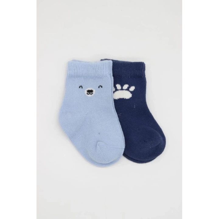 BFS   Bistyle Bear Penye Soket Çorap 2Li BS10116 Mavi