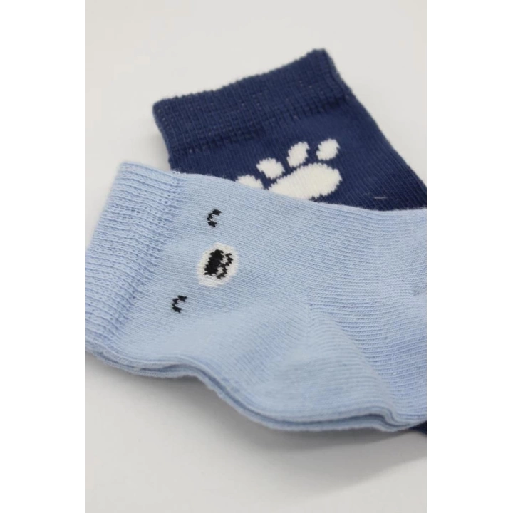 BFS   Bistyle Bear Penye Soket Çorap 2Li BS10116 Mavi
