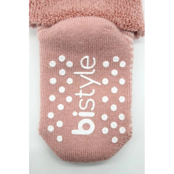 BFS   Bistyle Çemberli Kaymaz Havlu Soket Çorap 2Li BS10503 Pudra Pembe