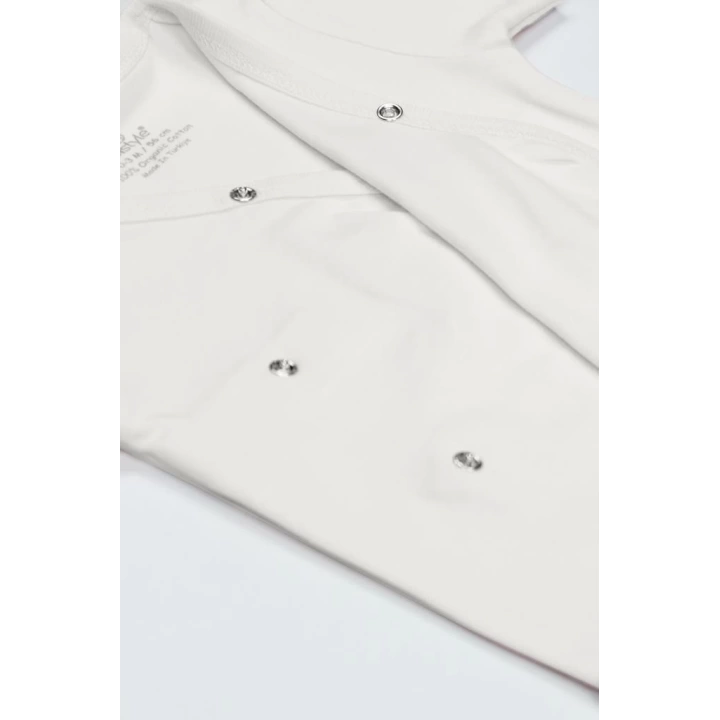 BFS  Bistyle Organik Natural Basic Style Kruvaze Uzun Kol Body BS17102 Ekru
