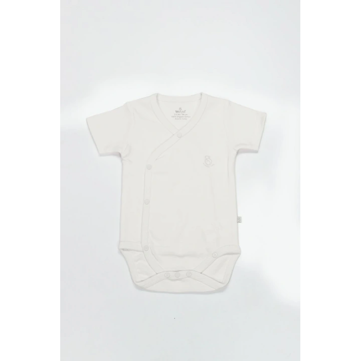BFS Bistyle Organik Natural Basic Style Kruvaze Yarım Kol Body BS17101 Ekru