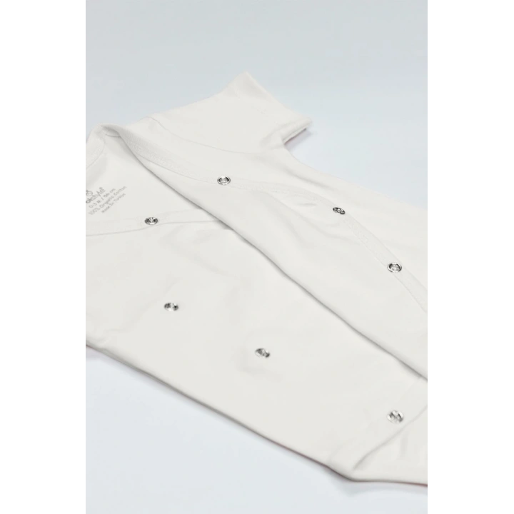 BFS Bistyle Organik Natural Basic Style Kruvaze Yarım Kol Body BS17101 Ekru