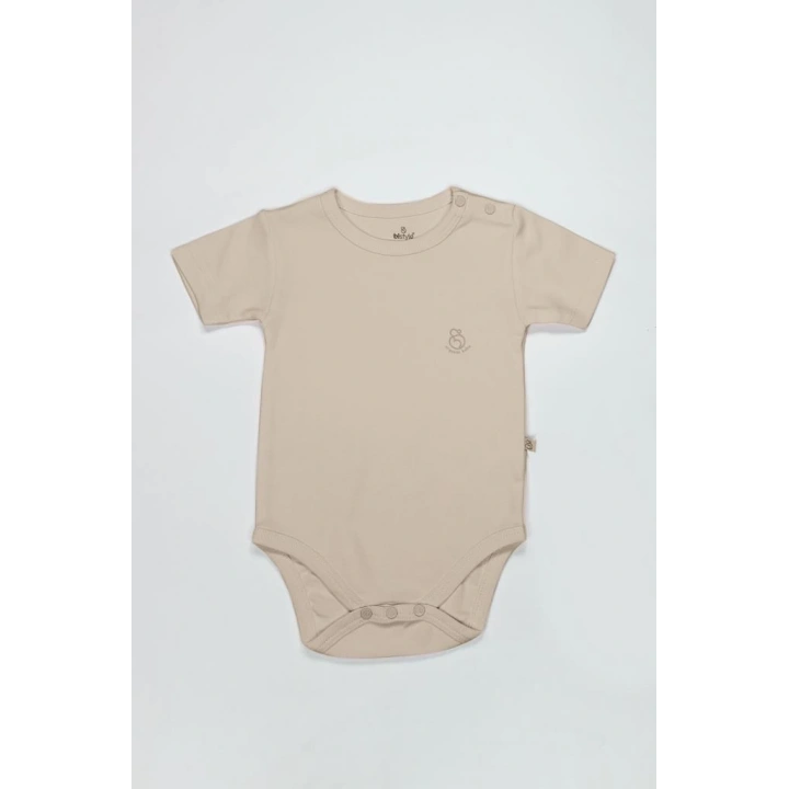 BFS  Bistyle Organik Natural Basic Style Yarım Kol Body BS17103 Bej