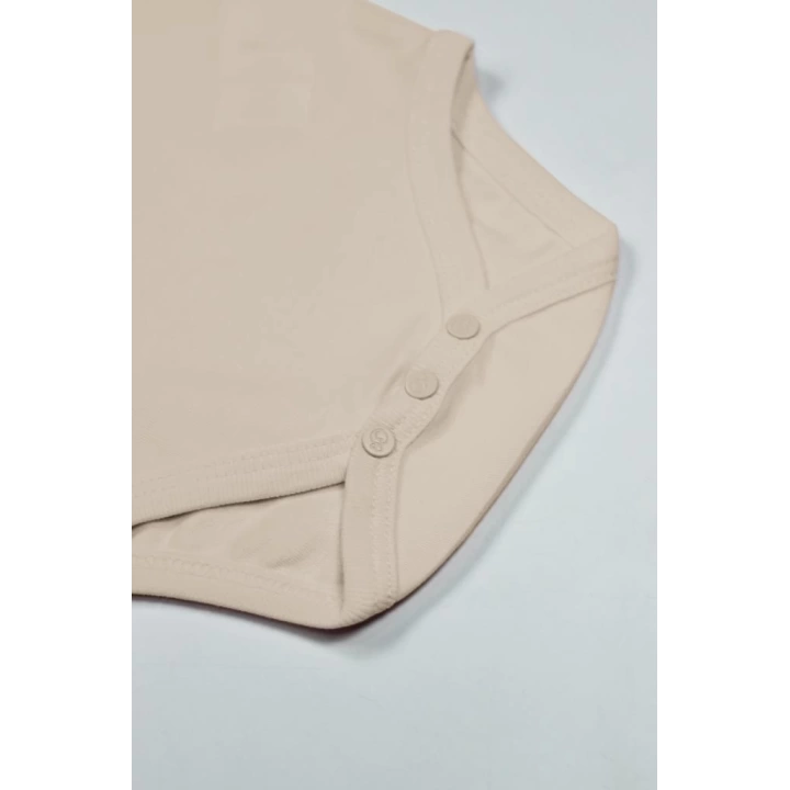 BFS  Bistyle Organik Natural Basic Style Yarım Kol Body BS17103 Bej