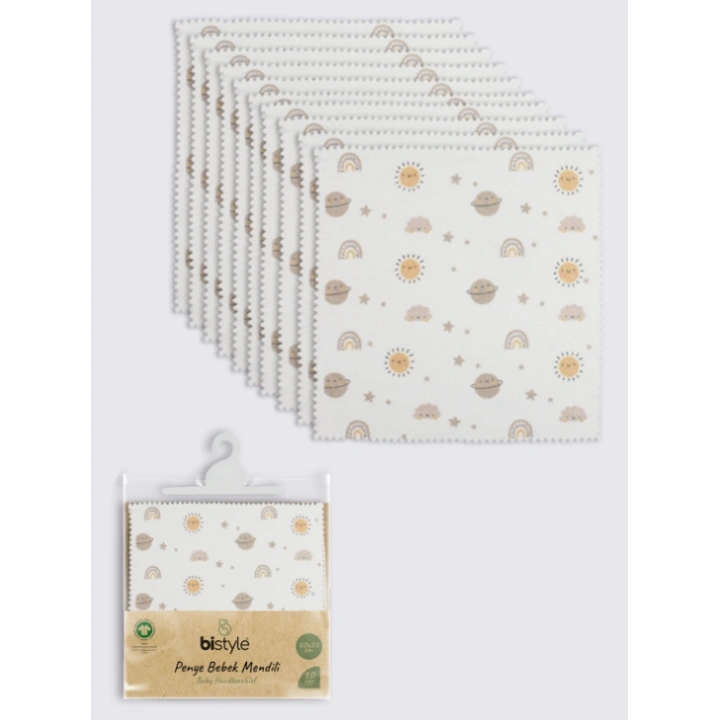 BFS  Bistyle Planet 20x20 10Lu Penye Mendil 90164 Ekru