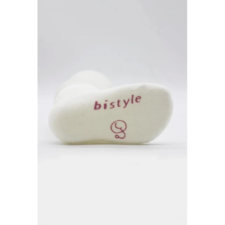 BFS   Bistyle Puanlı Kaymaz Penye Soket Çorap 3Lü BS10108 Pudra