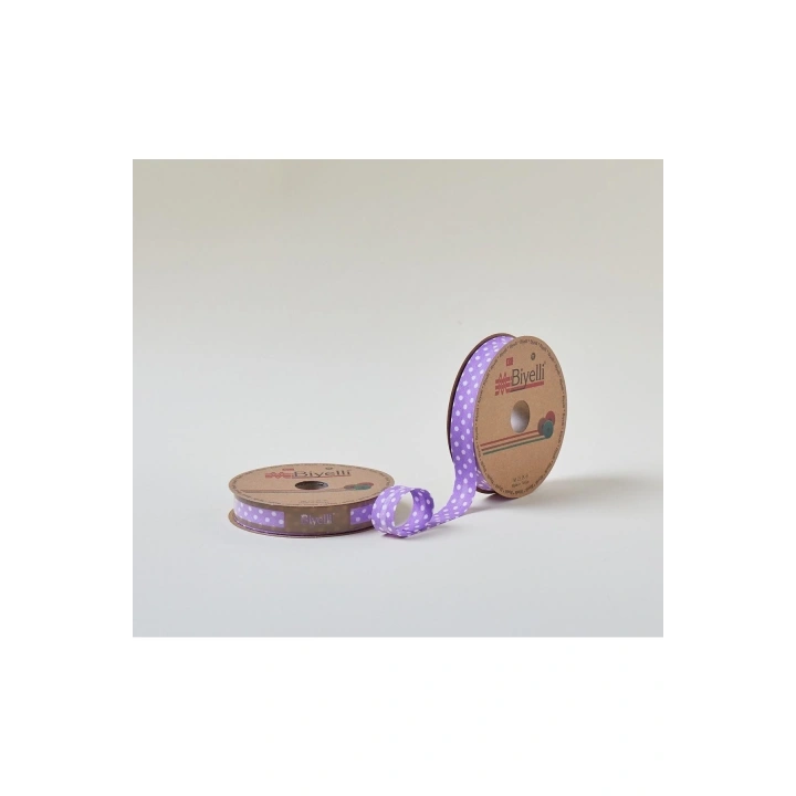 BFS Biye Büyük Puanlı Katlı A18 Mor 2 cm 25 Metre %65 Koton %35 Polyester