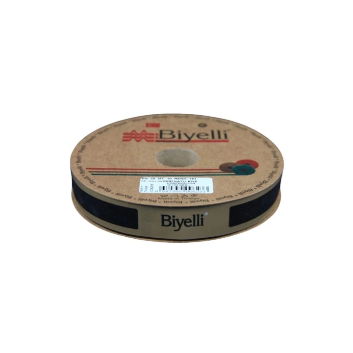 BFS Biye Deri Katlı 751 Siyah 2 cm 25 Metre %100 Polyester