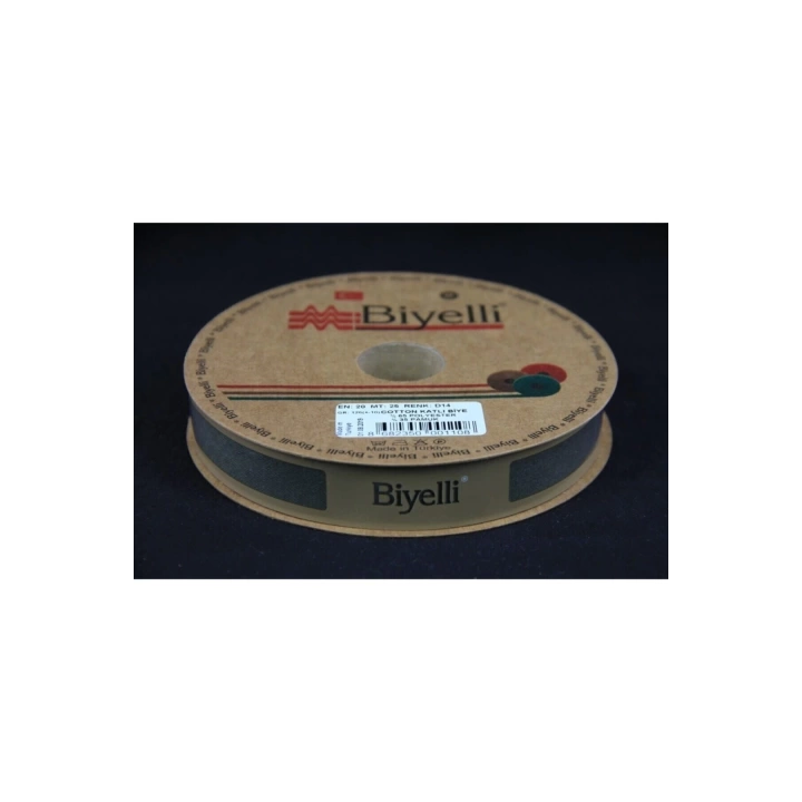 BFS Biye Koton Katlı D14 Asker Yeşili 2 cm 25 Metre %65 Koton %35 Polyester