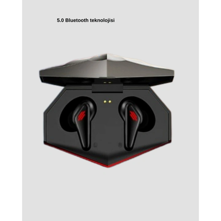 BFS Bluetooth 5.0 Kablosuz Kulaklık LED Işıklı Silikonlu Tasarımlı