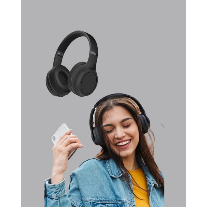 BFS Bluetooth 5.0 Siyah Kablosuz Kulaklık 18 Saat Batarya Katlanabilir Tasarım