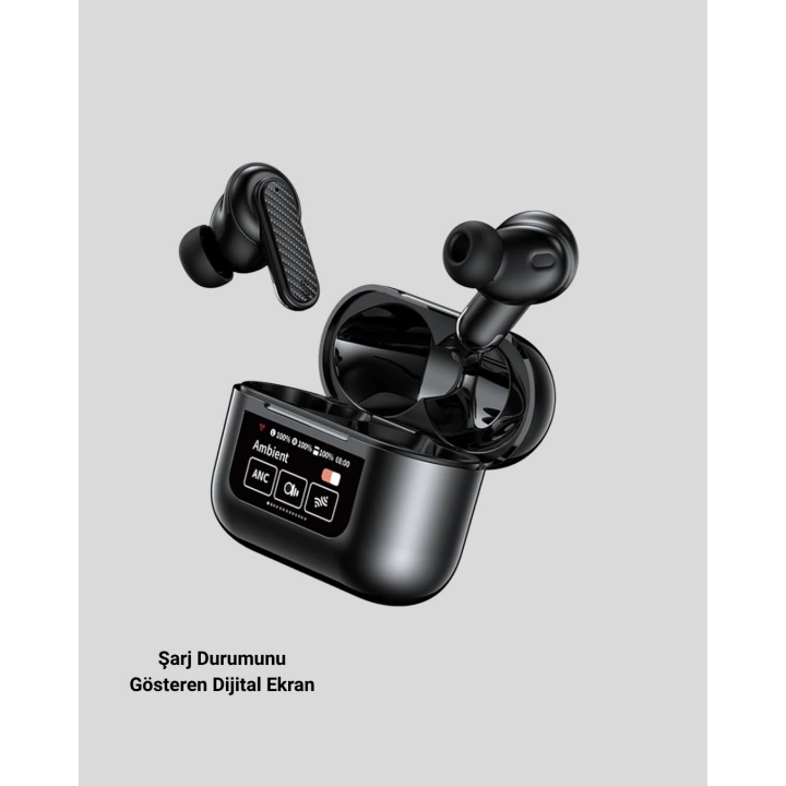 BFS Bluetooth 5.3 ANC Kablosuz Kulaklık – Dokunmatik Kontrol, Dijital Ekran ve Uzun Pil Ömrü