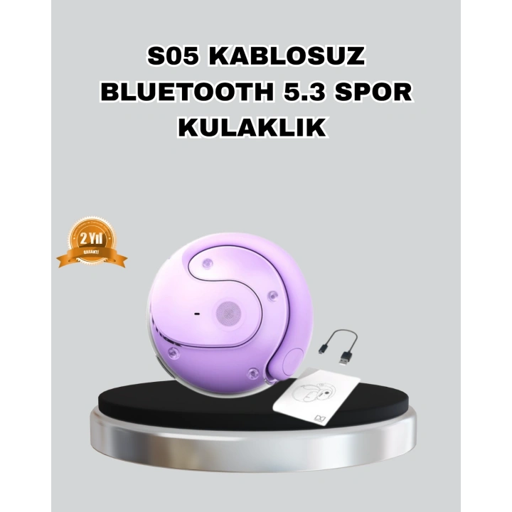 BFS Bluetooth 5.3 S05 Kablosuz Kulaklık IPX4 Spor Uyumlu Suya Dayanıklı Stereo