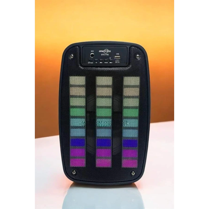 BFS Bluetooth Hoparlör RGB Işıklı USB SD Kart Girişli Taşınabilir