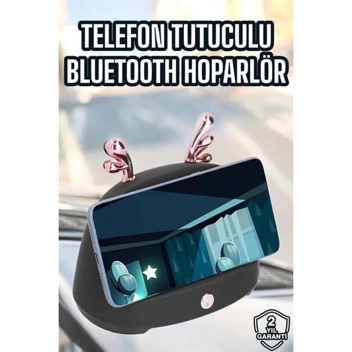 BFS Bluetooth Hoparlör Telefon Tutuculu Akıllı Hoparlör Uzun Pil Ömrü
