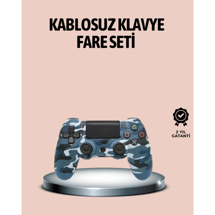 BFS Bluetooth Kablosuz PS4 Gamepad Çift Motorlu Siyah Controller