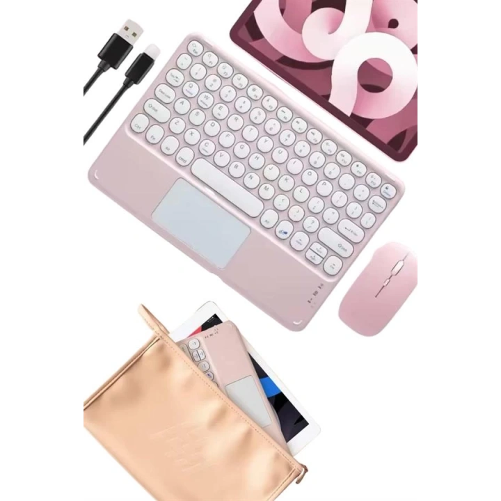 BFS Bluetooth Touchpad Klavye Ultra İnce Taşınabilir Q Klavye