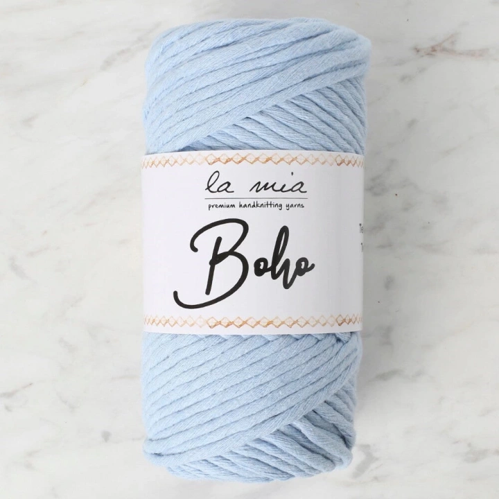 BFS  Boho Açık Mavi Büküm Makrome İpi - L069 - 33995