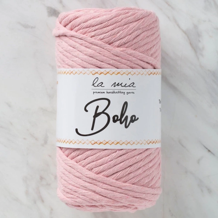 BFS  Boho Açık Pembe Büküm Makrome İpi - L185 - 33998