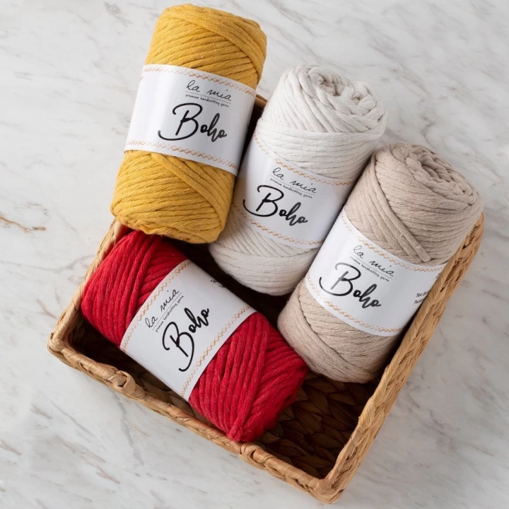 BFS  Boho Krem Büküm Makrome İpi - L002 - 33983